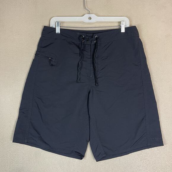 Patagonia Short Mens 34 Black Drawstring Waist Zip Pocket Regular Board Short - Picture 1 of 11